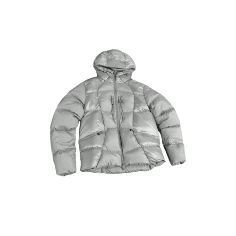 SYNAWORLD 'SYNA LOGO' WAVE PUFFER JACKET GREY