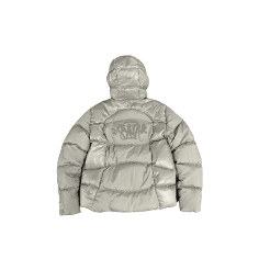 SYNAWORLD 'SYNA LOGO' WAVE PUFFER JACKET GREY