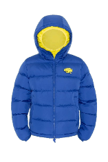 YNA DOUBLE PUFFER JACKET NAVY / YELLOW